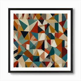 Default Wall Art Of A Haphazard Combination Of Colourful Geome 0 Art Print