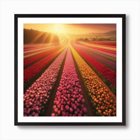 A tulips field 2 Art Print