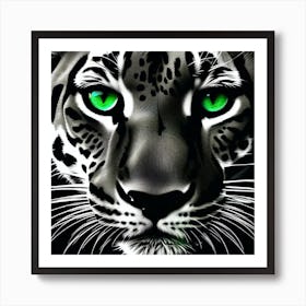 Tiger With Green Eyes Art Print