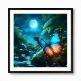 Butterfly In The Forest Art Print