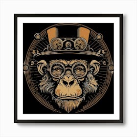 Steampunk Monkey 43 Art Print