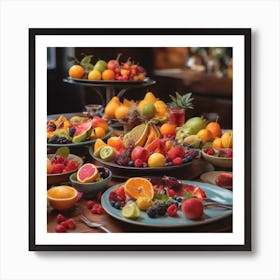 A colourful image of fruits Art Print