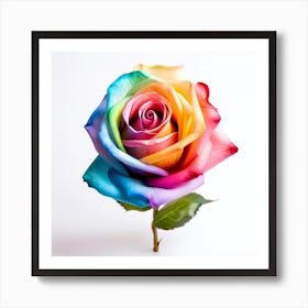 Rainbow Rose Art Print