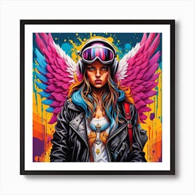 Badass Angel Art Print