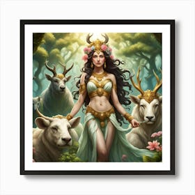 Goddess Of The Forest 4 Art Print