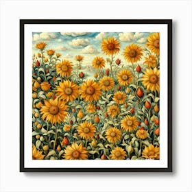 Sunflowers, by Peter Ghetu 2024 Art Print