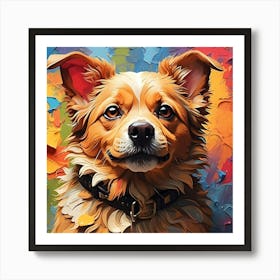 Portrait Of A Dog 3 Art Print