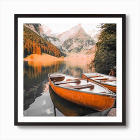 Two Boats On A Lake 1 Art Print