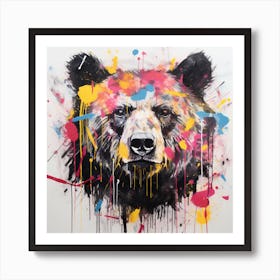 Bear Splatter Art Print