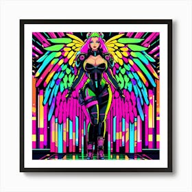 Neon Angel 22 Art Print