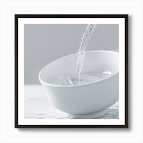 Water Pouring Into A Bowl Art Print