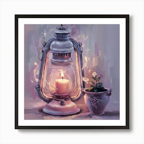 Candlelight Lantern Art Print