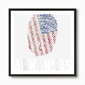 Arkansas Usa American Flag 4th Of July Art Print