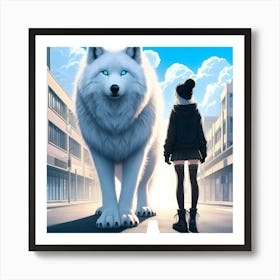 Wolf In The City Art Print