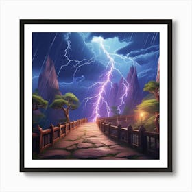 Lightning In The Sky 2 Art Print