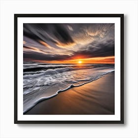 Sunset At The Beach 35 Art Print