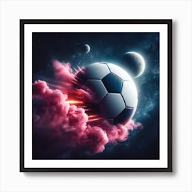 Soccer Ball In Space 2 Art Print