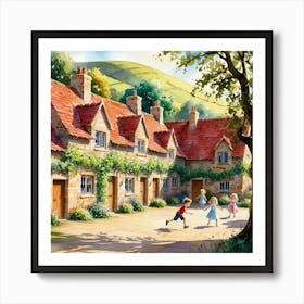 Cottages In The Village 1 Poster