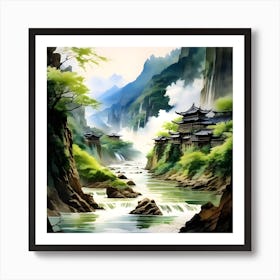 Chinese Landscape Painting Art Print