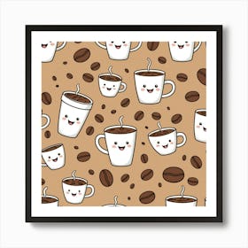 Coffee Seamless Pattern 6 Poster