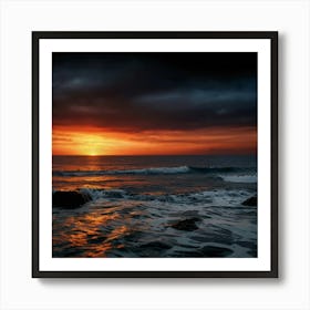 Default Seascapes Beautiful Places Magical World Fire Multico 2 Art Print