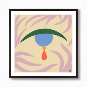 Tear Drop Square Art Print