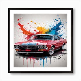 Ford Mustang Painting Art Print
