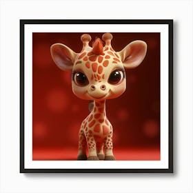 Cute Giraffe 19 Art Print