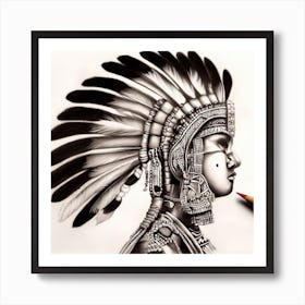 Indian Headdress 1 Art Print