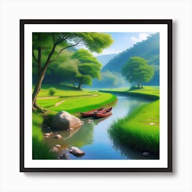 River In The Grass 10 Art Print