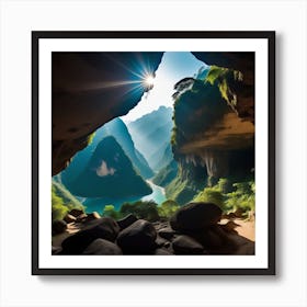 Cave In Liaoning Art Print