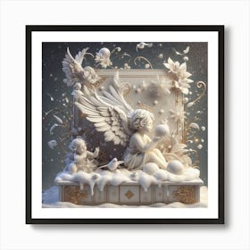 Angels In The Snow Art Print