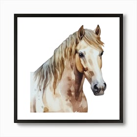 Horse Watercolor.uk Art Print