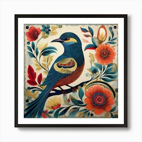 bird on tree Art Print