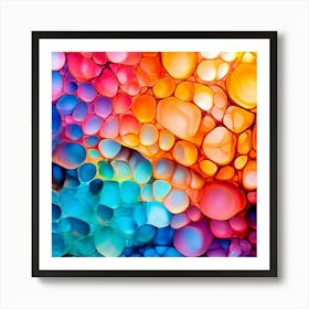 Colorful Texture Pattern Design Art Shapes Gradient Vibrant Fluid Composition Contemporary Art Print