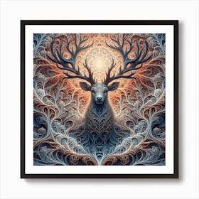 Psychedelic Deer Póster