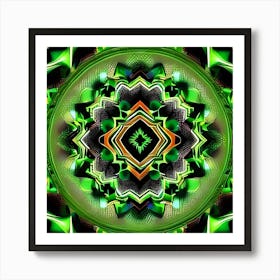 Green Mandala Art Print