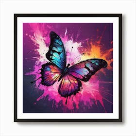 Butterfly Painting 302 Art Print