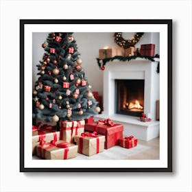 Christmas Tree Stock Videos & Royalty-Free Footage 2 Art Print