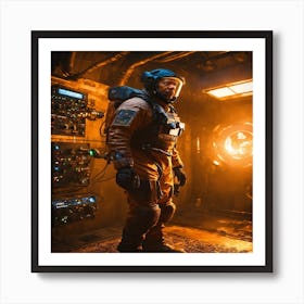 Spaceman In Space Art Print