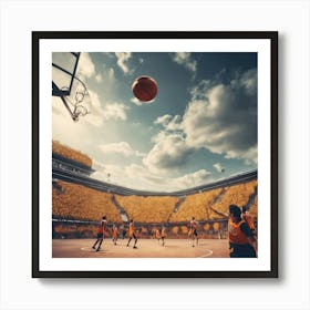 Basketball Game 1 Art Print