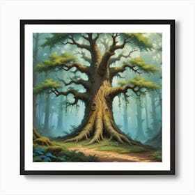 Fantasy Tree In The Forest Art Print 3 Art Print