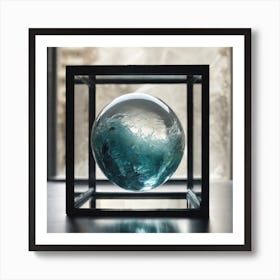 Blue Sphere Art Print