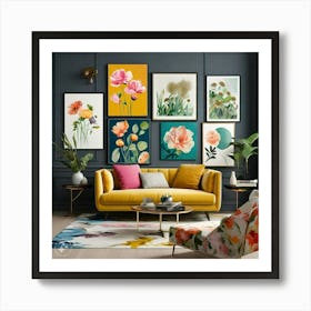 Florals In A Living Room Affiche