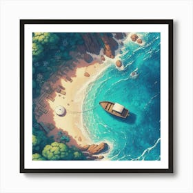 Boat On The Beach Art Print