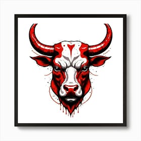 Bull Head Art Print