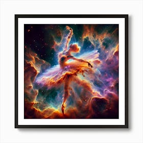 Dancer in the smoke Art Print