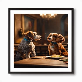Lady And The Tramp Art Print