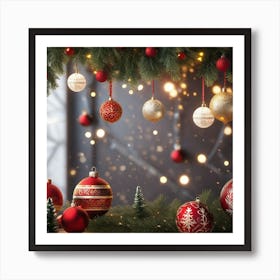 Christmas Ornaments 54 Art Print