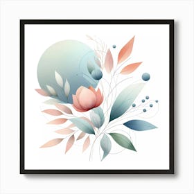 Abstract Floral Design Art Print